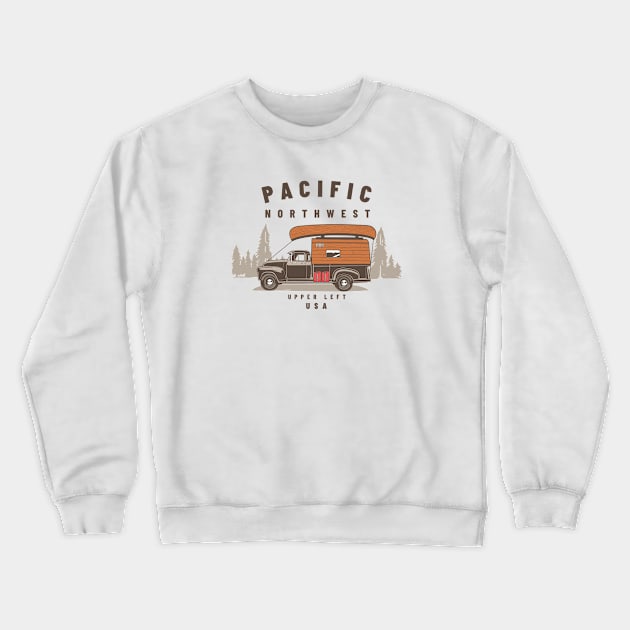 Pacific Northwest Crewneck Sweatshirt by happysquatch